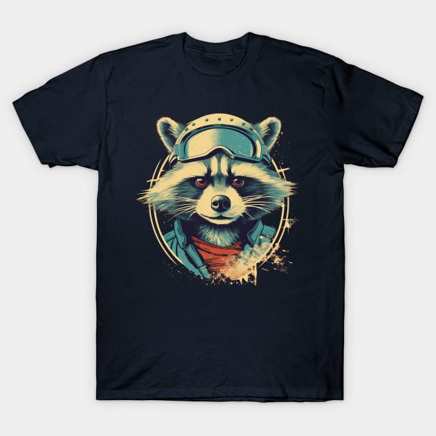 Rocket Raccoon T-Shirt by DavidLoblaw